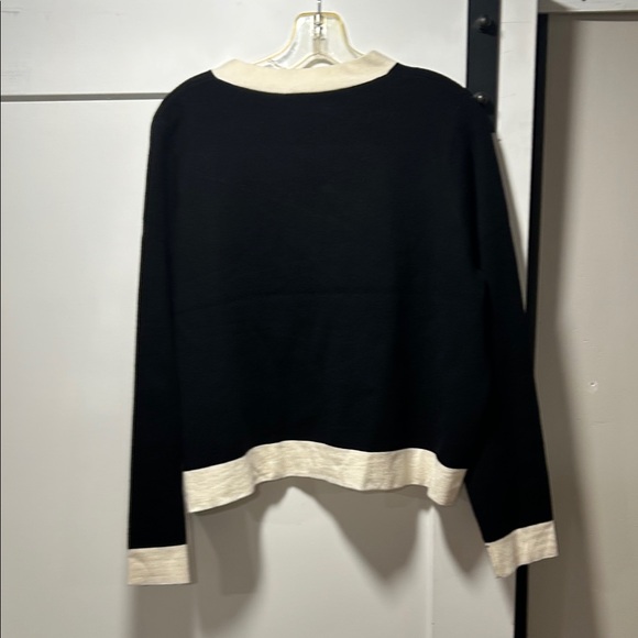 Cyrus Black and Cream Button-Up Cardigan - Picture 6 of 8